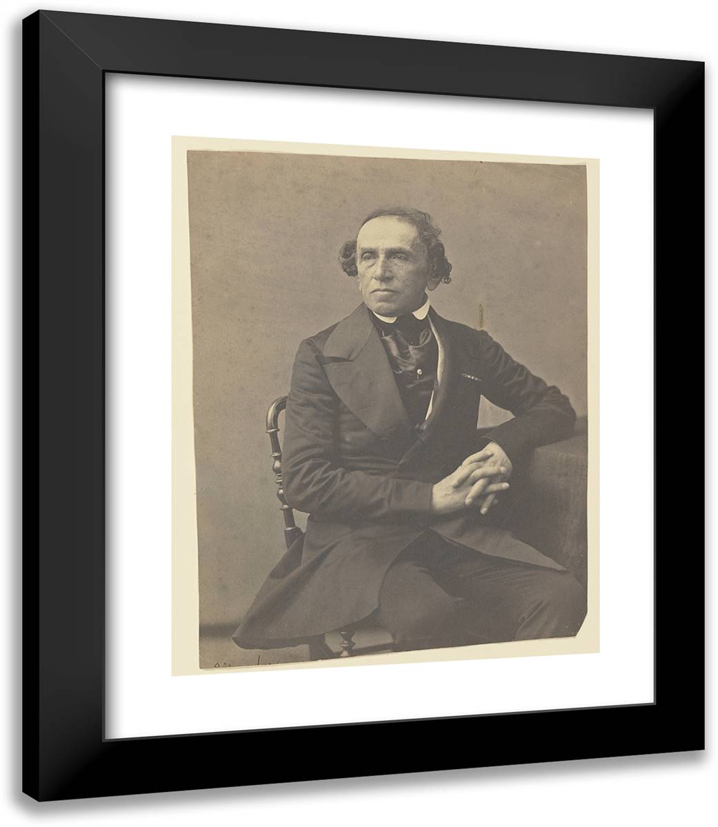 Adrie-(Giacomo) Meyerbeer 20x23 Black Modern Wood Framed Art Print Poster by Nadar, Gaspard