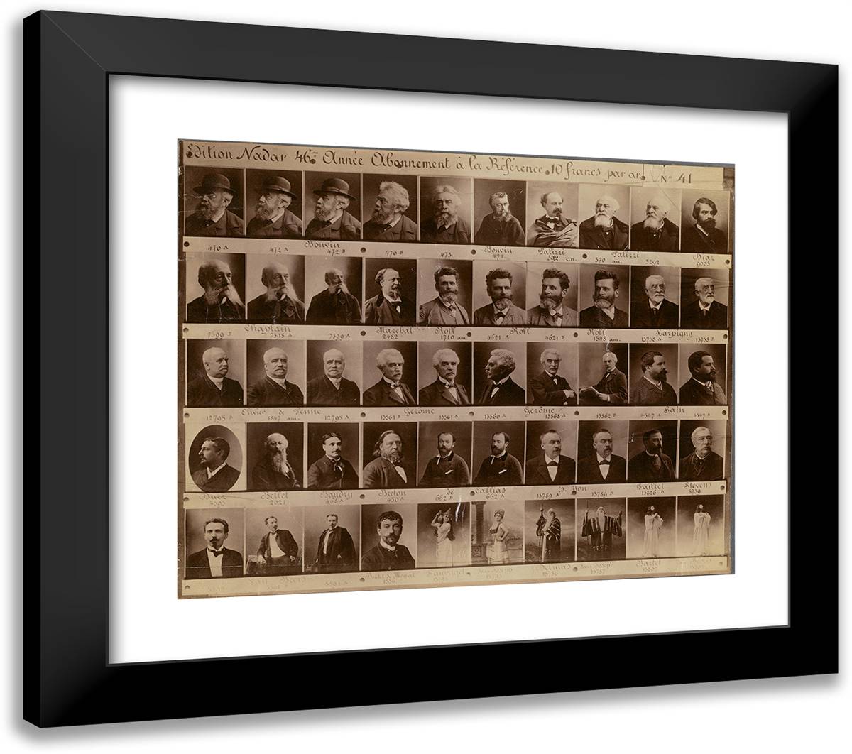 Paul -(Advertisement for Edition Nadar No. 41) 23x20 Black Modern Wood Framed Art Print Poster by Nadar, Gaspard