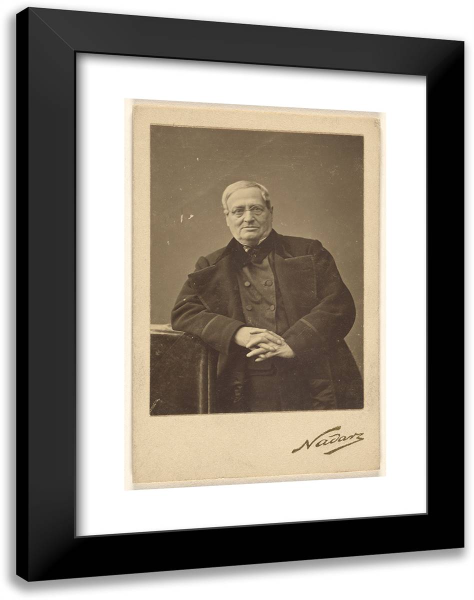 Paul -(Henri Monnier) 18x24 Black Modern Wood Framed Art Print Poster by Nadar, Gaspard