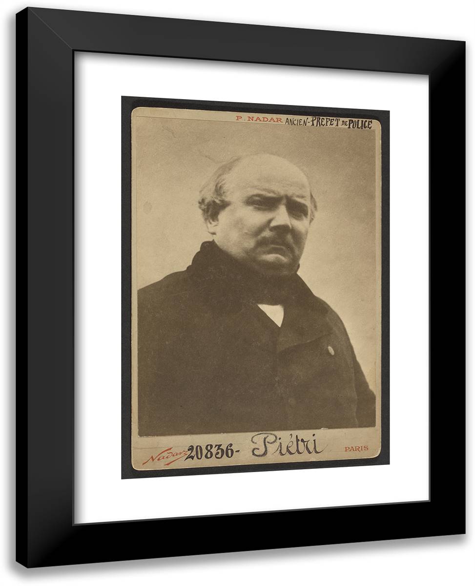 Paul -(Joseph) Pietri, Ancien Prefet De Police 19x24 Black Modern Wood Framed Art Print Poster by Nadar, Gaspard