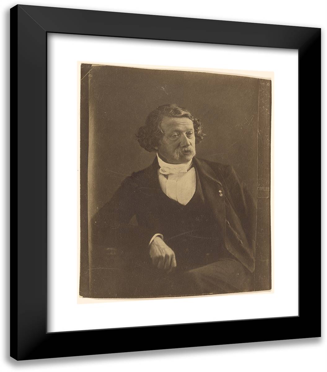 Paul -(Philippe-Auguste) Jeanron 20x23 Black Modern Wood Framed Art Print Poster by Nadar, Gaspard