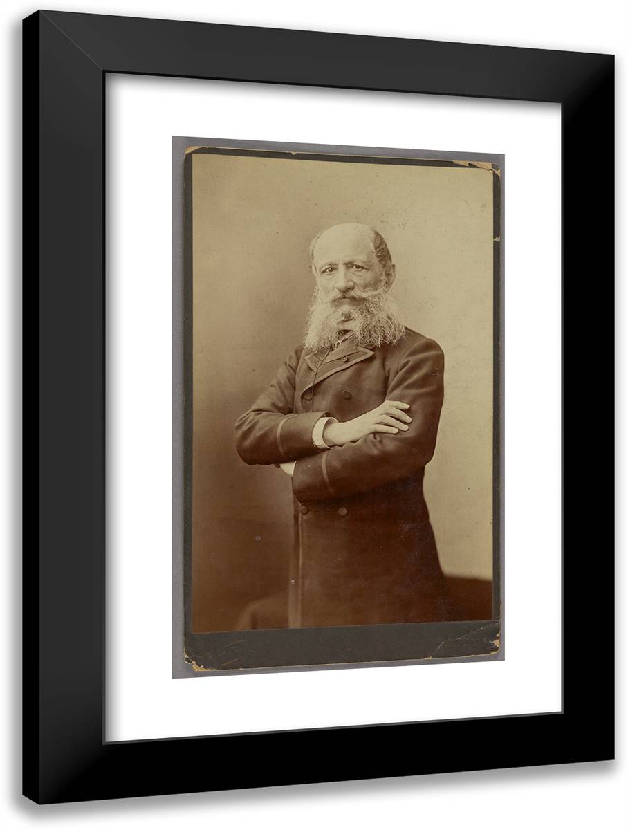 Paul -De Morenheim, Ambassadeur D'All(Emagne) 17x24 Black Modern Wood Framed Art Print Poster by Nadar, Gaspard