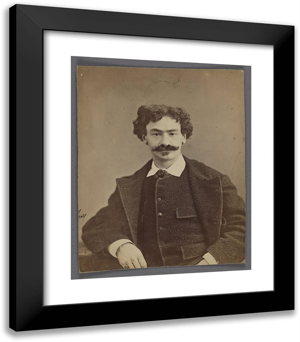 Adrien Marx, Figaro 20x23 Black Modern Wood Framed Art Print Poster by Nadar, Gaspard