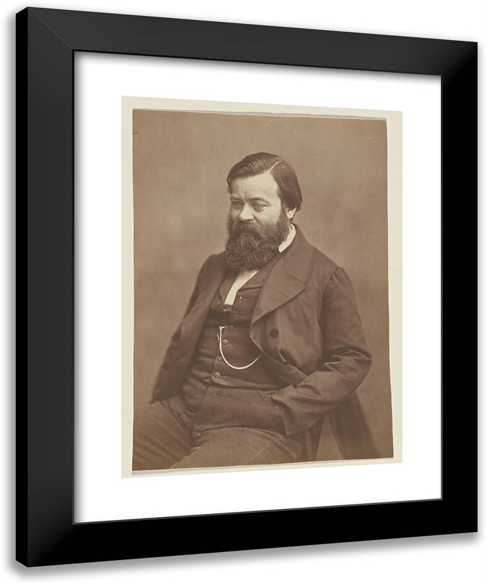 Albert Patin De La Fizeliere, Homme De Lettres 19x24 Black Modern Wood Framed Art Print Poster by Nadar, Gaspard