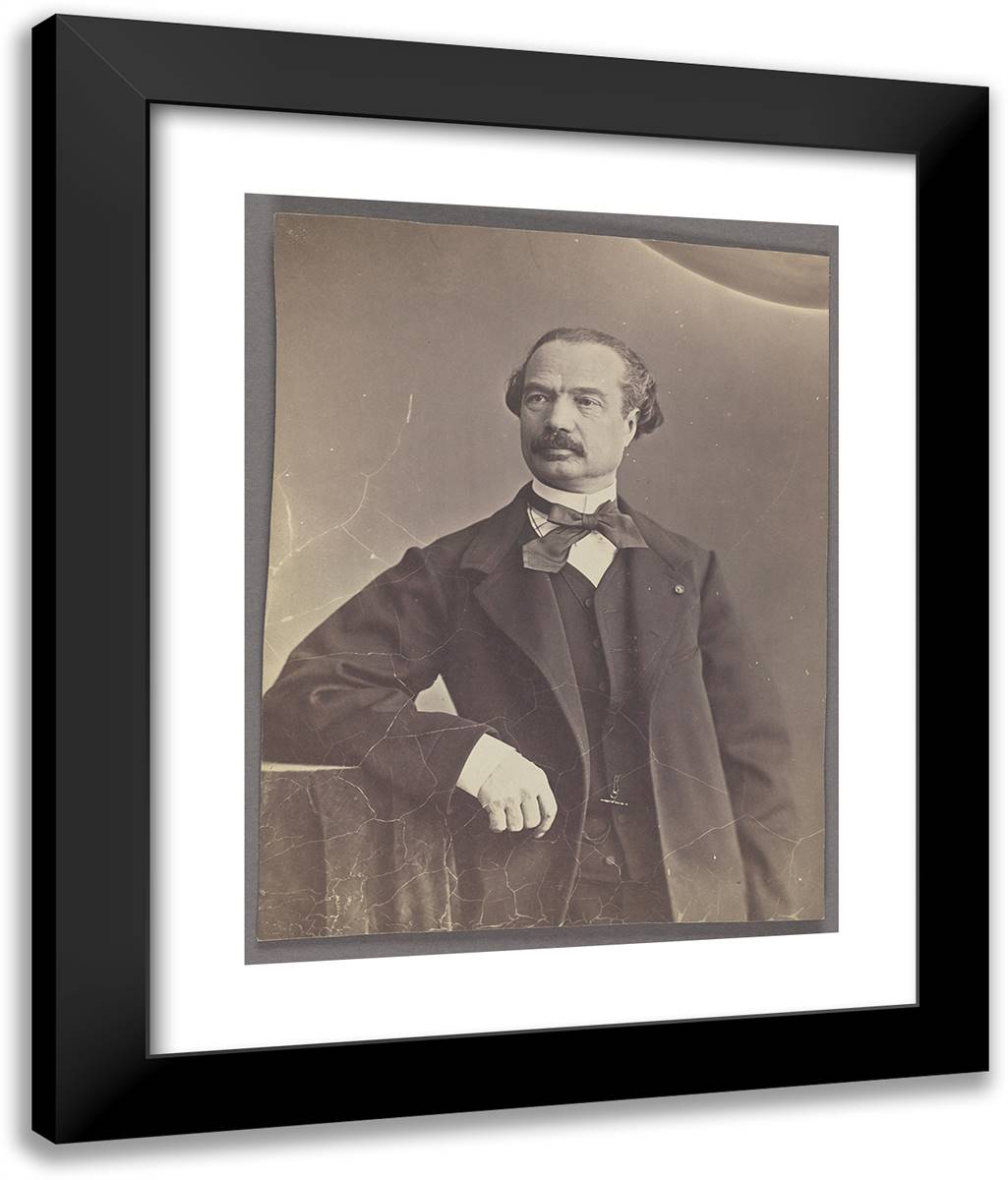 Aug(Uste) Maquet, H(Omm)E De Lettres 20x24 Black Modern Wood Framed Art Print Poster by Nadar, Gaspard