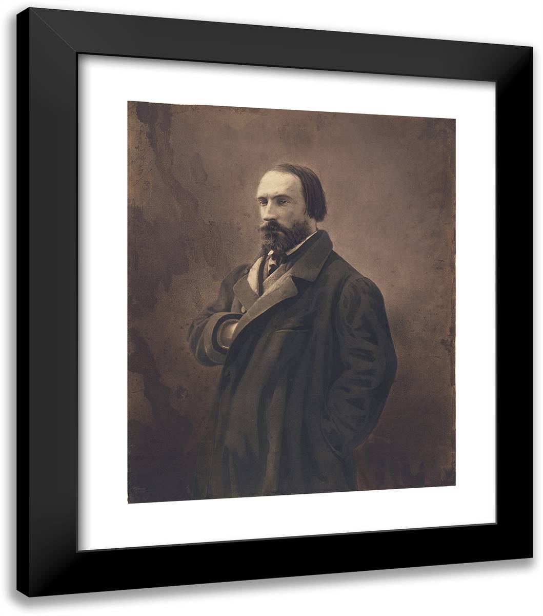 Auguste Vacquerie 20x23 Black Modern Wood Framed Art Print Poster by Nadar, Gaspard