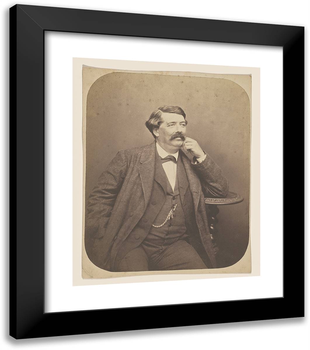 Auguste VIllemessant 20x23 Black Modern Wood Framed Art Print Poster by Nadar, Gaspard
