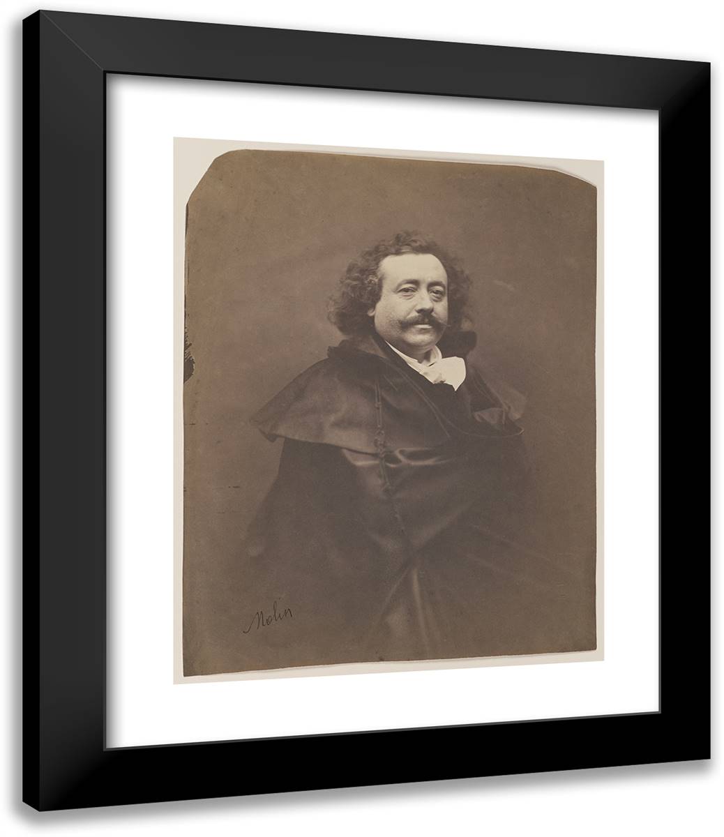 Benoit-Hermogaste Molin 20x24 Black Modern Wood Framed Art Print Poster by Nadar, Gaspard