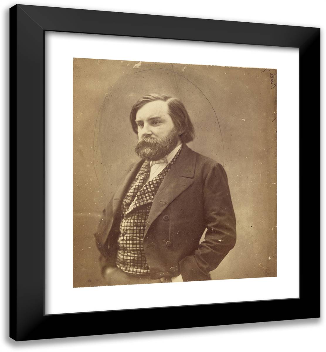 Charles Asselineau II 20x22 Black Modern Wood Framed Art Print Poster by Nadar, Gaspard