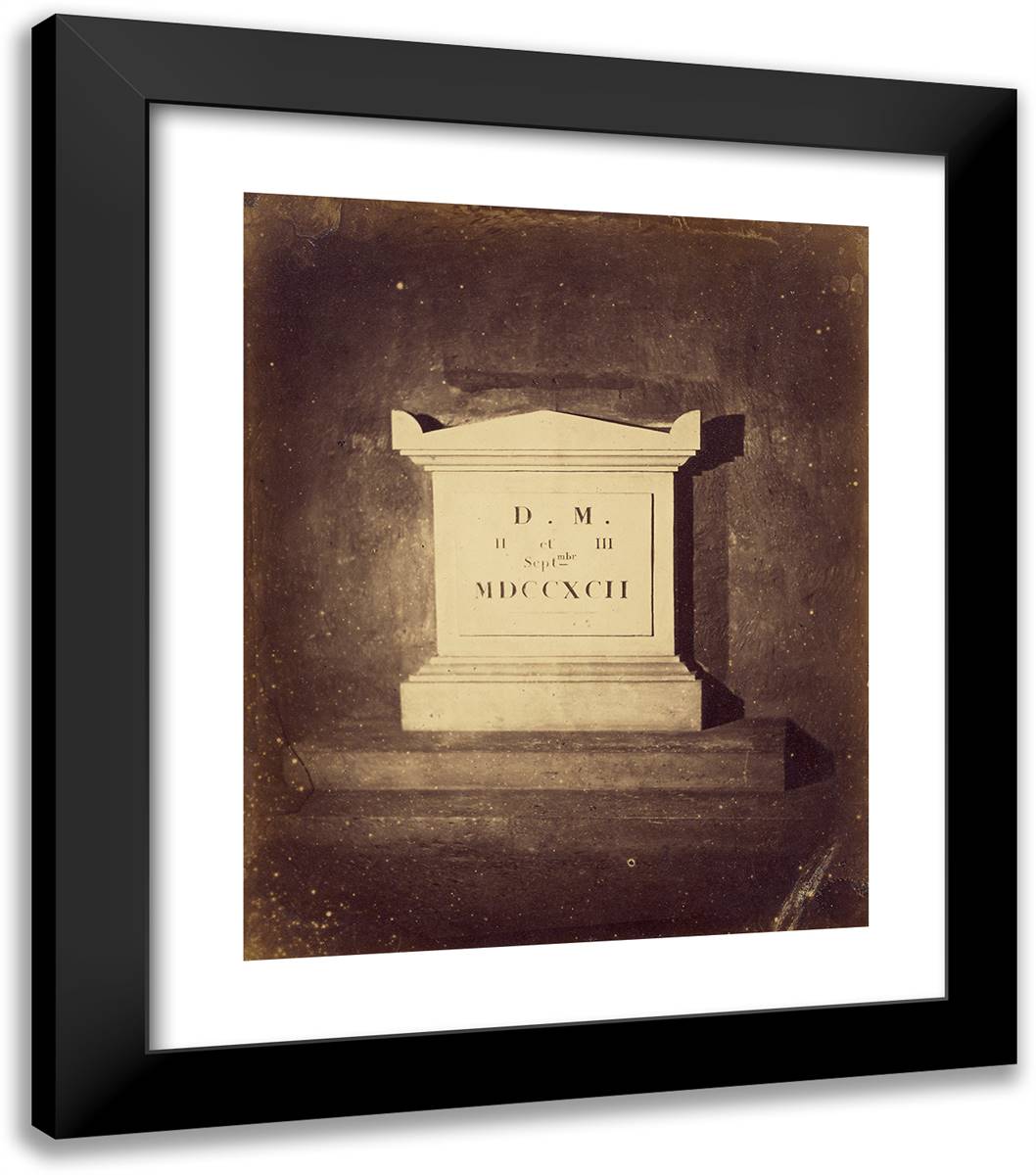 Cippe Commemoratif Des 2 Et 3 Septembre 1792 20x23 Black Modern Wood Framed Art Print Poster by Nadar, Gaspard