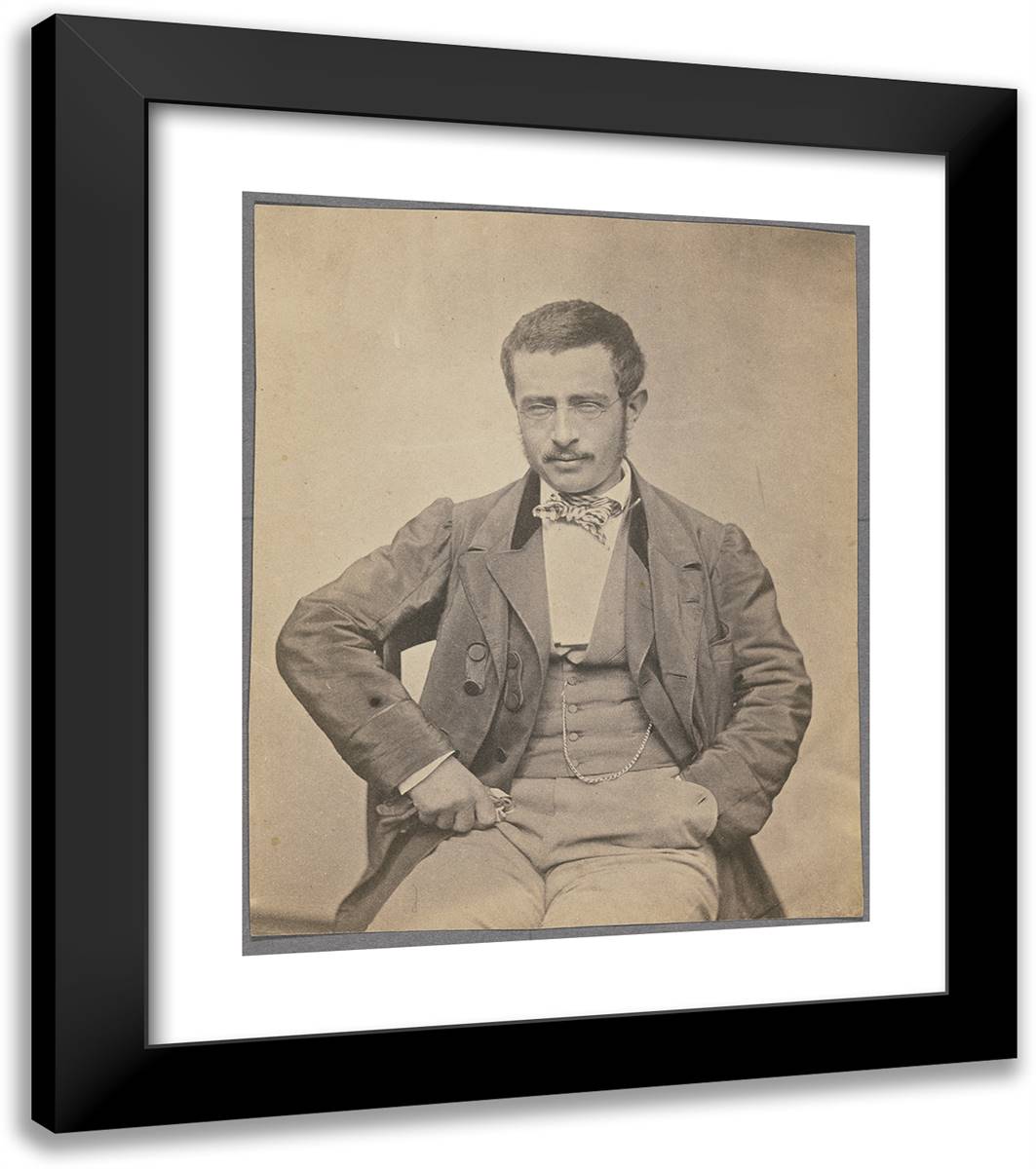 Emile Besselierie II 20x23 Black Modern Wood Framed Art Print Poster by Nadar, Gaspard