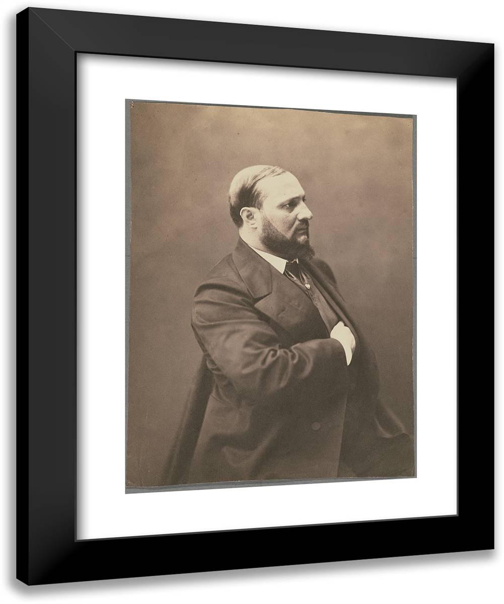 Enrico Tamberlik, Tenor 20x24 Black Modern Wood Framed Art Print Poster by Nadar, Gaspard
