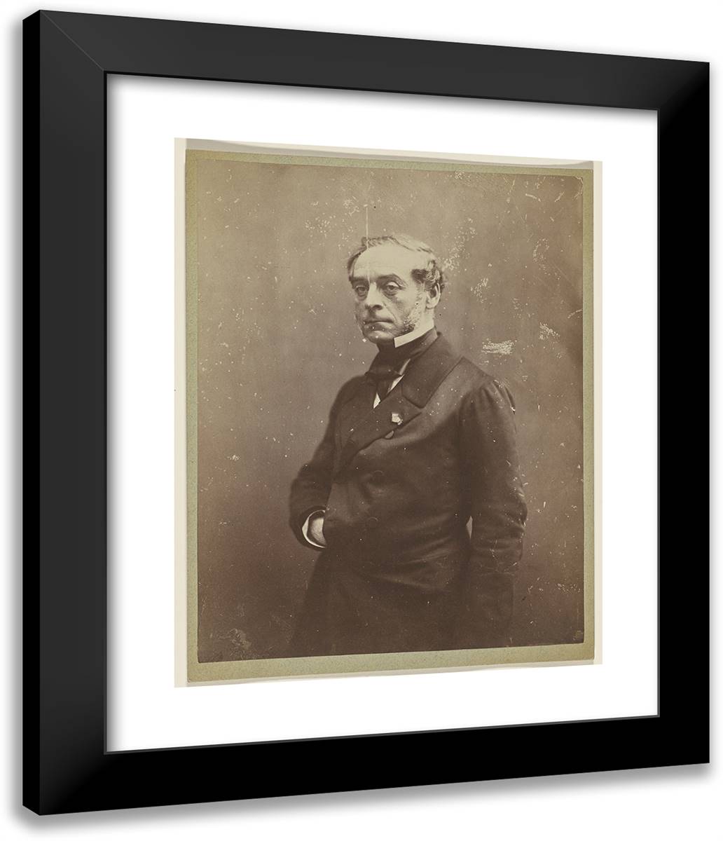 Ernest Legouve, Litterateur 20x24 Black Modern Wood Framed Art Print Poster by Nadar, Gaspard