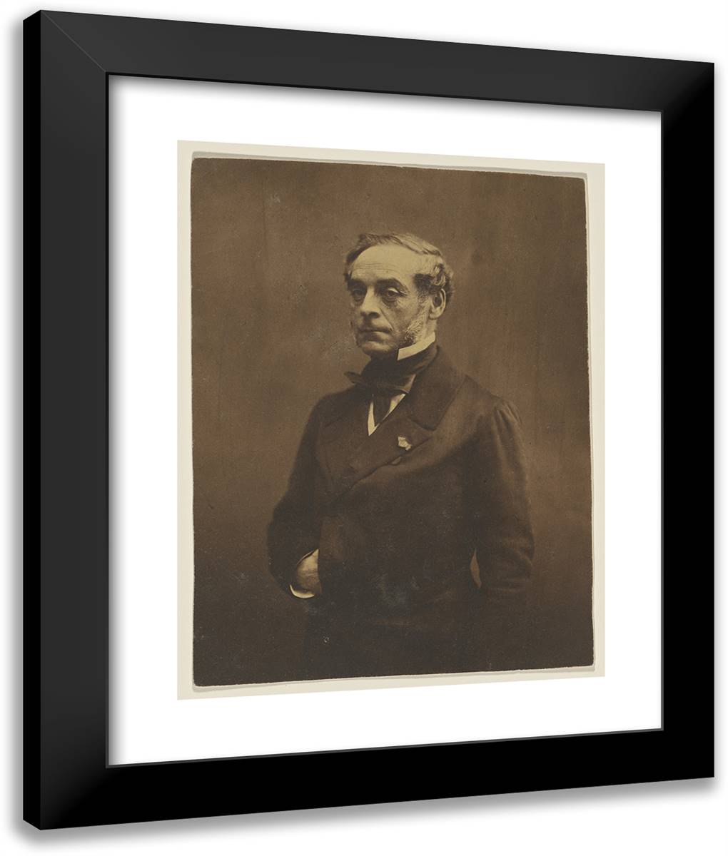 Ernest Legouve, Litterateur I 20x24 Black Modern Wood Framed Art Print Poster by Nadar, Gaspard