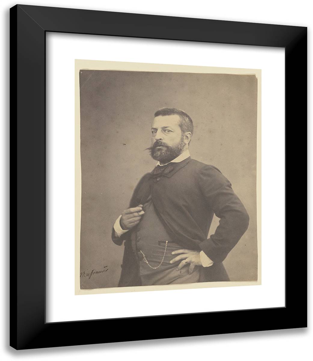 Ernest Meissonier, Peintre 20x23 Black Modern Wood Framed Art Print Poster by Nadar, Gaspard