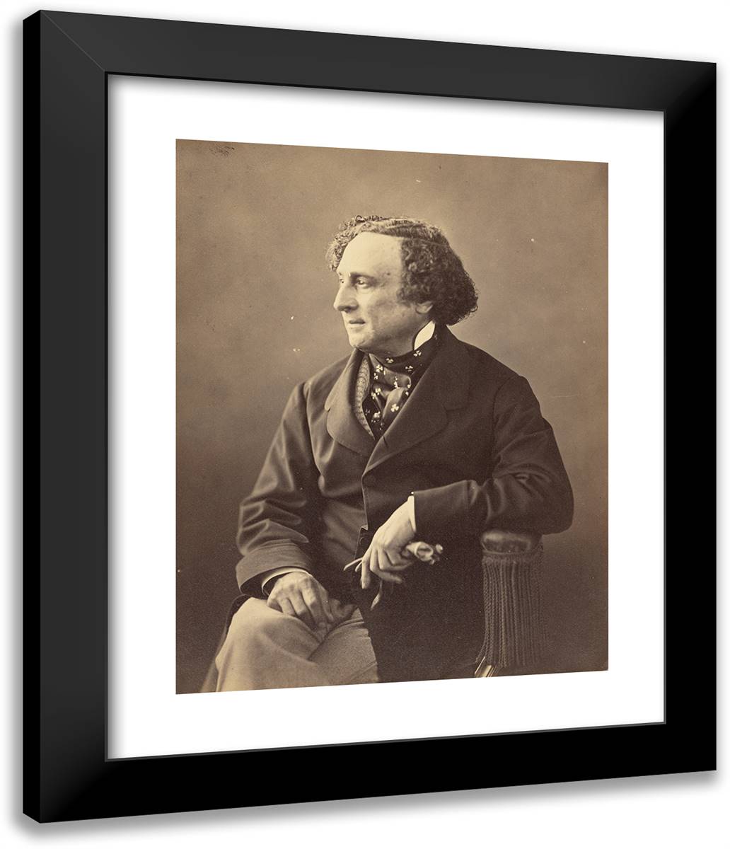 Eug(Ene) Chapus, H(Omm)E De Lettres 20x24 Black Modern Wood Framed Art Print Poster by Nadar, Gaspard