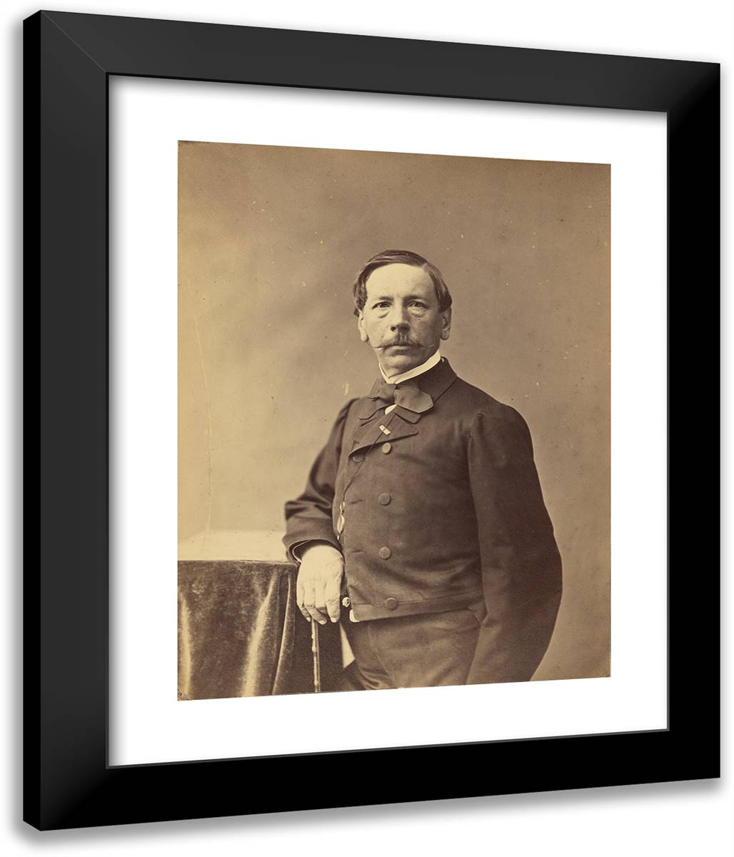 Eugene Le Poittevin, Peintre 20x24 Black Modern Wood Framed Art Print Poster by Nadar, Gaspard