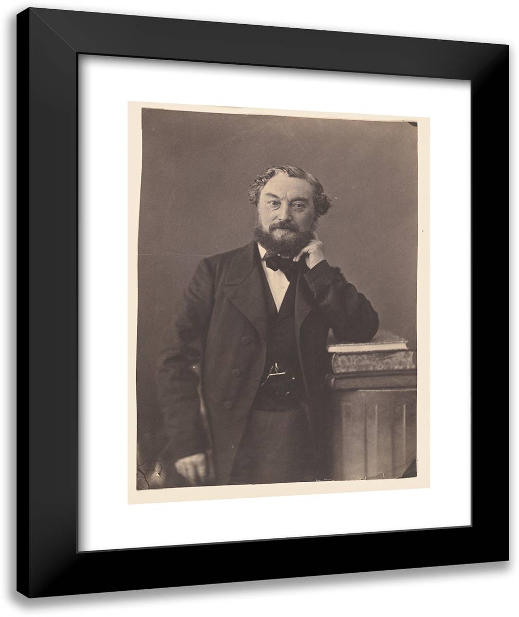 Eugene Prevost, Critique Musical 20x24 Black Modern Wood Framed Art Print Poster by Nadar, Gaspard