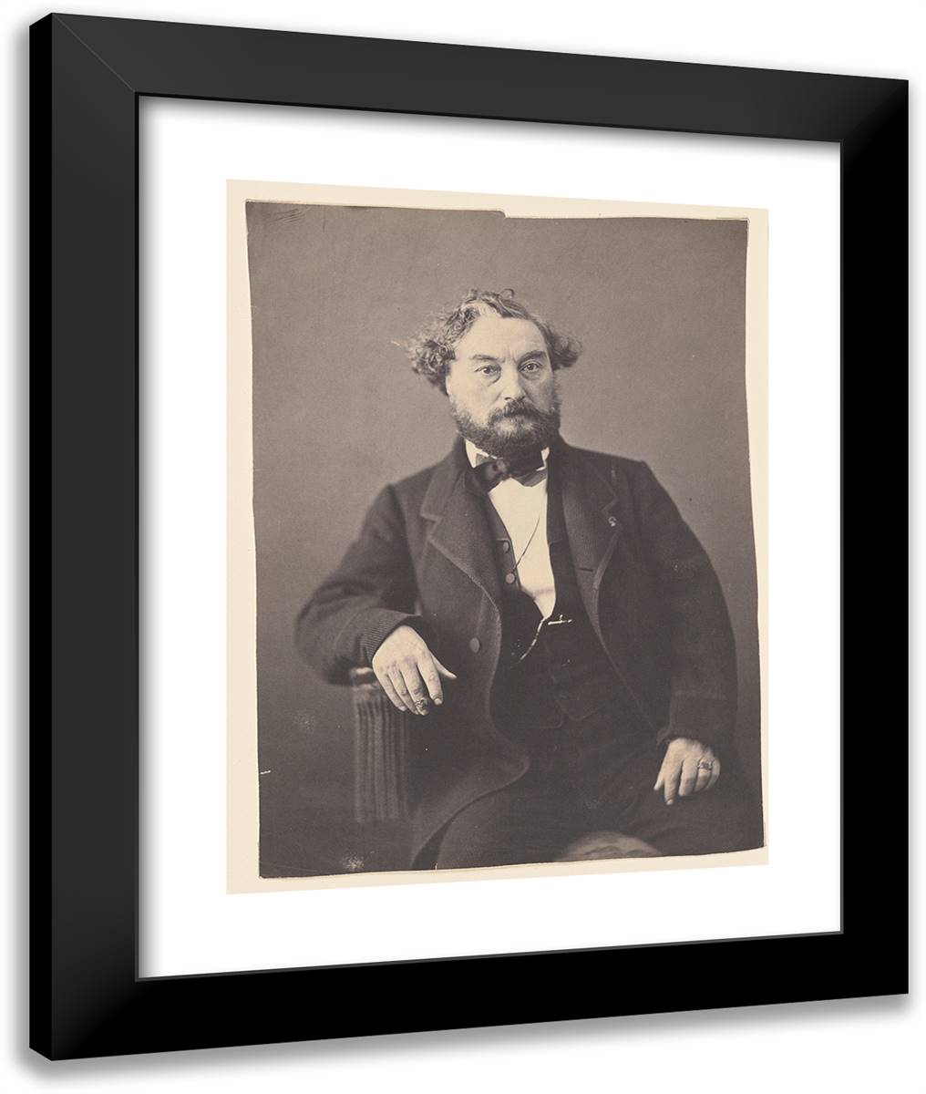 Eugene Prevost, Critique Musical I 20x24 Black Modern Wood Framed Art Print Poster by Nadar, Gaspard