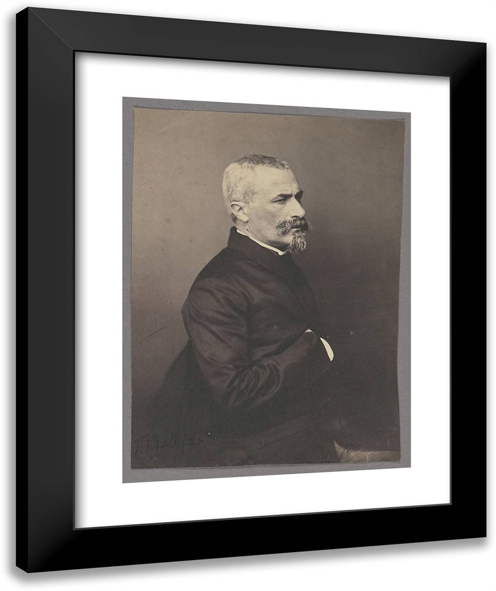 Fel(Icien) Mallefille, Litterateur 20x24 Black Modern Wood Framed Art Print Poster by Nadar, Gaspard