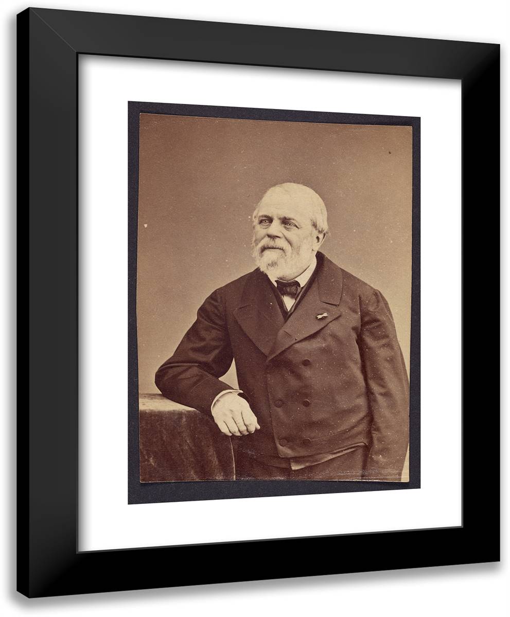 Gabriel De La Landelle 19x24 Black Modern Wood Framed Art Print Poster by Nadar, Gaspard