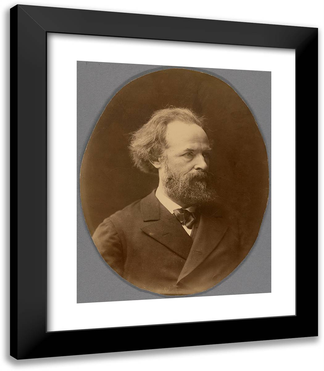Henri De Rochefort 20x23 Black Modern Wood Framed Art Print Poster by Nadar, Gaspard