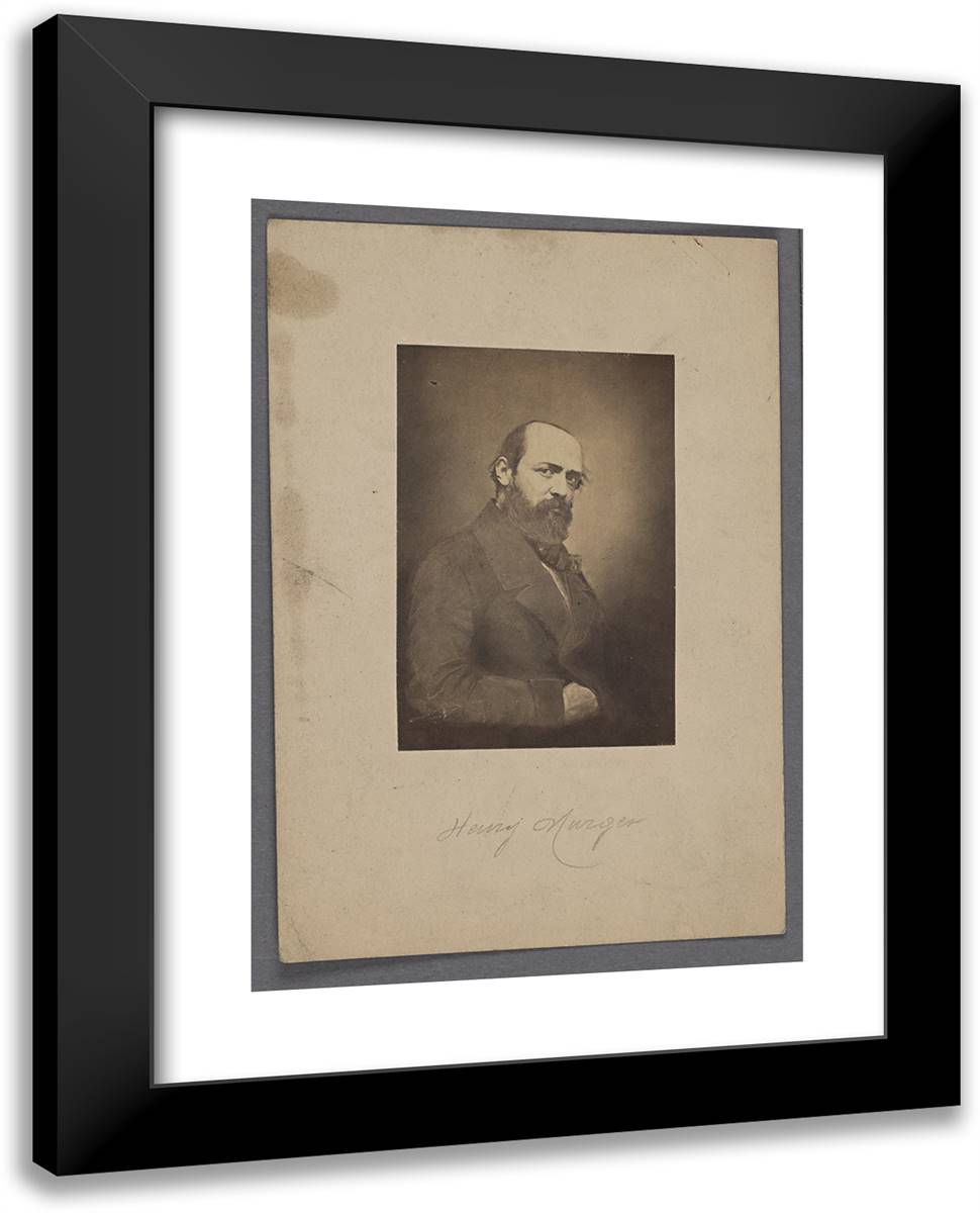 Henri Murger 19x24 Black Modern Wood Framed Art Print Poster by Nadar, Gaspard