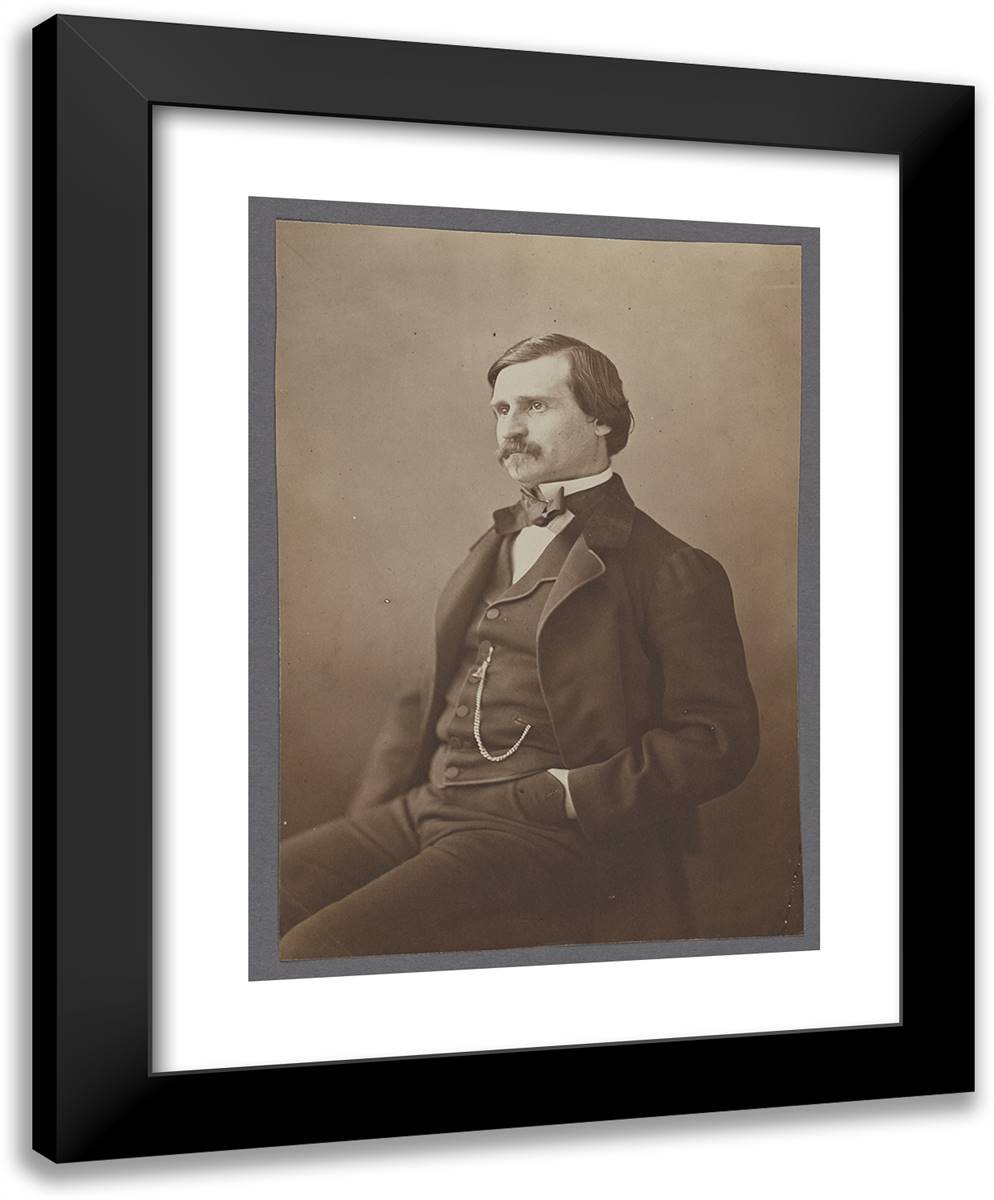Henri Nicolle, H(Omm)E De Lettres 19x24 Black Modern Wood Framed Art Print Poster by Nadar, Gaspard
