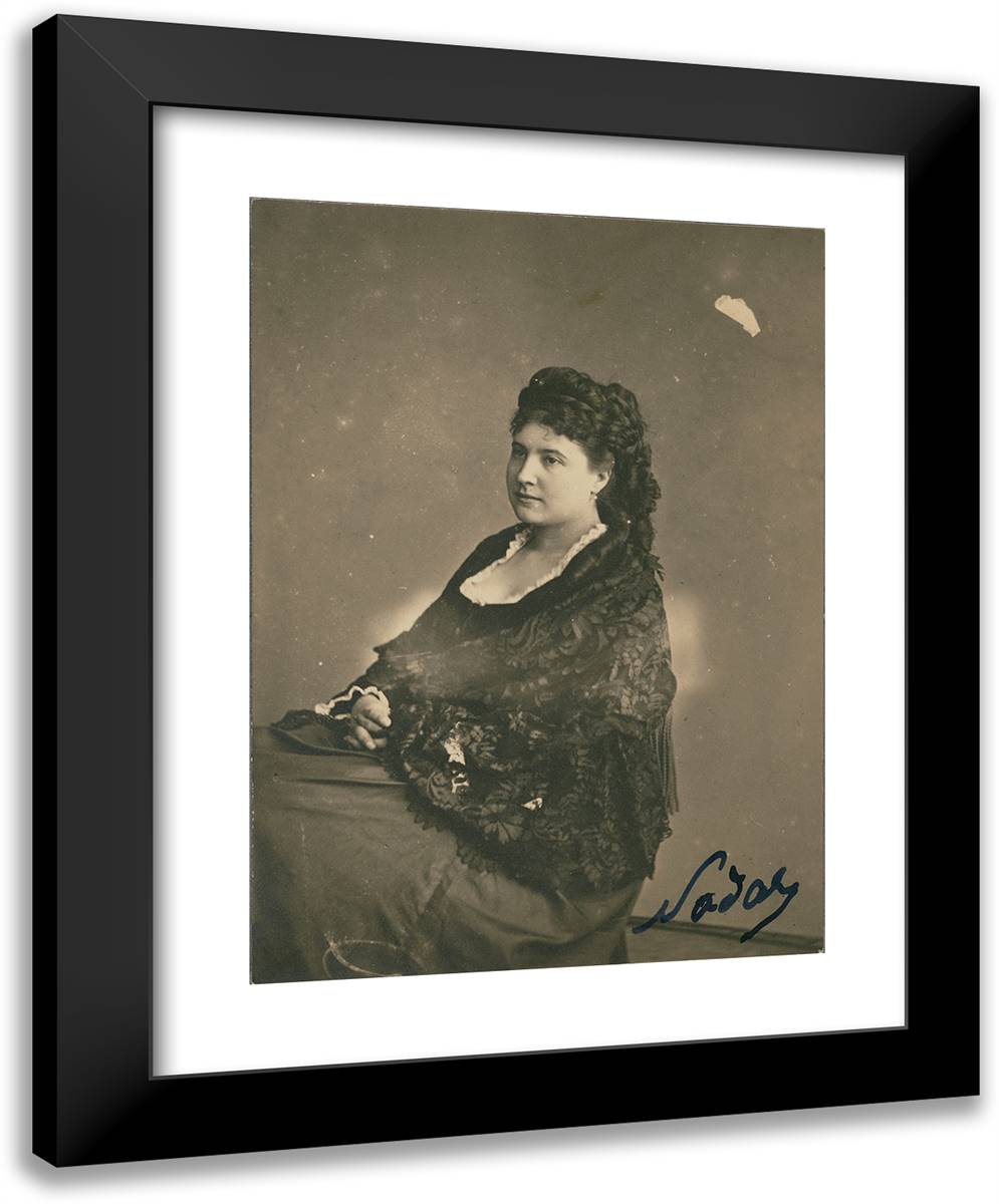 Judith Gautier 19x24 Black Modern Wood Framed Art Print Poster by Nadar, Gaspard