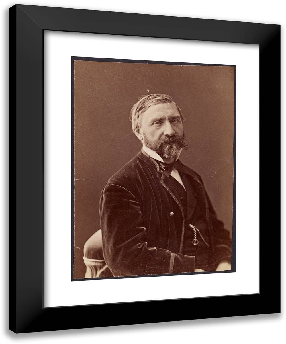 Leleu(X), Peintre 19x24 Black Modern Wood Framed Art Print Poster by Nadar, Gaspard
