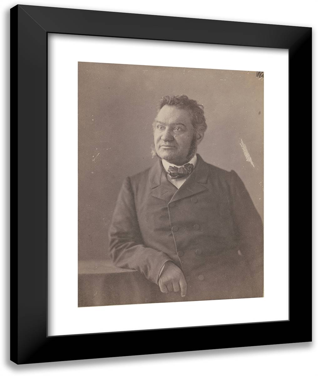 Louis Veuillot I 20x24 Black Modern Wood Framed Art Print Poster by Nadar, Gaspard