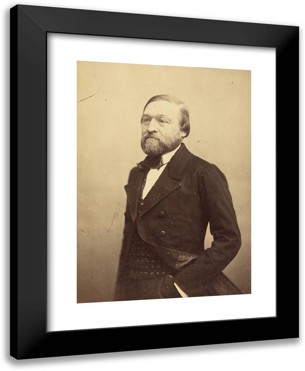 Louis-Charles, Comte De Coëtlogon 19x24 Black Modern Wood Framed Art Print Poster by Nadar, Gaspard