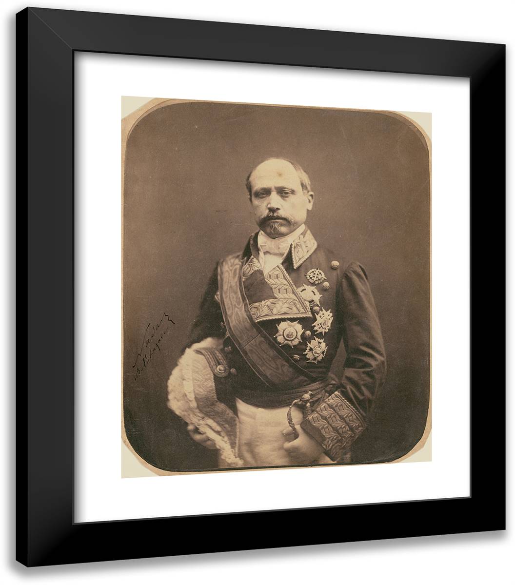 Marechal Serrano 20x23 Black Modern Wood Framed Art Print Poster by Nadar, Gaspard