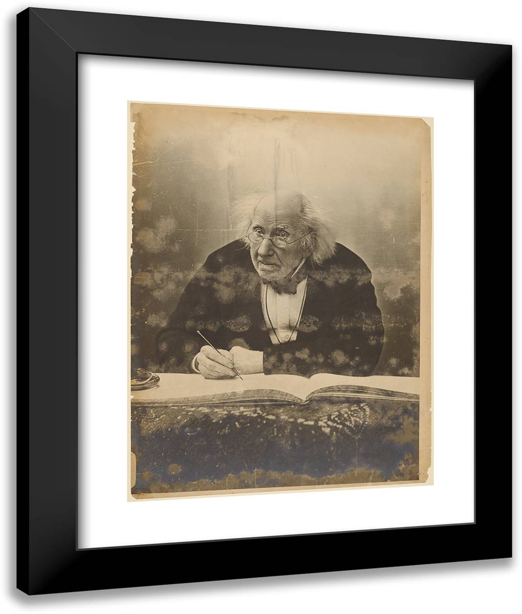 Marie-Eugene Chevreul 20x24 Black Modern Wood Framed Art Print Poster by Nadar, Gaspard