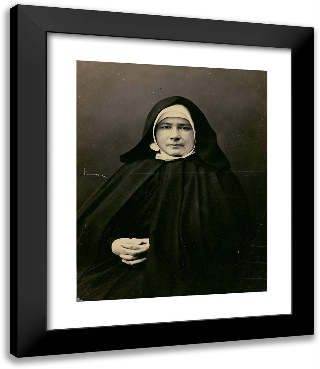Mere Marie Jamet, Foundress Little Sisters of the Poor 20x24 Black Modern Wood Framed Art Print Poster by Nadar, Gaspard