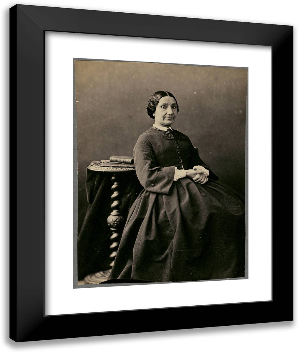 Mlle Elise Veuillot 20x24 Black Modern Wood Framed Art Print Poster by Nadar, Gaspard