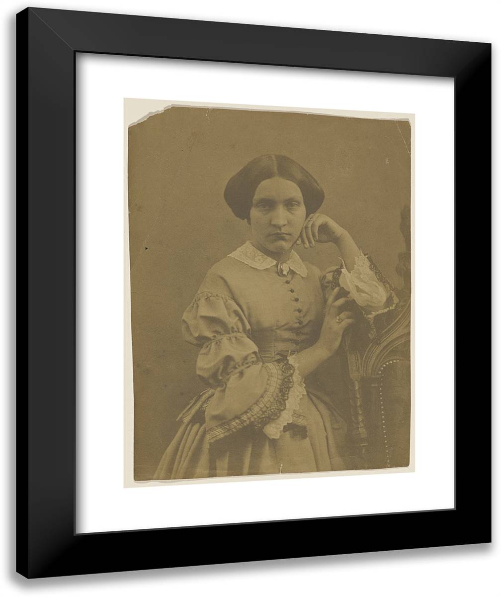 Mlle. Maria Fouquet 20x24 Black Modern Wood Framed Art Print Poster by Nadar, Gaspard