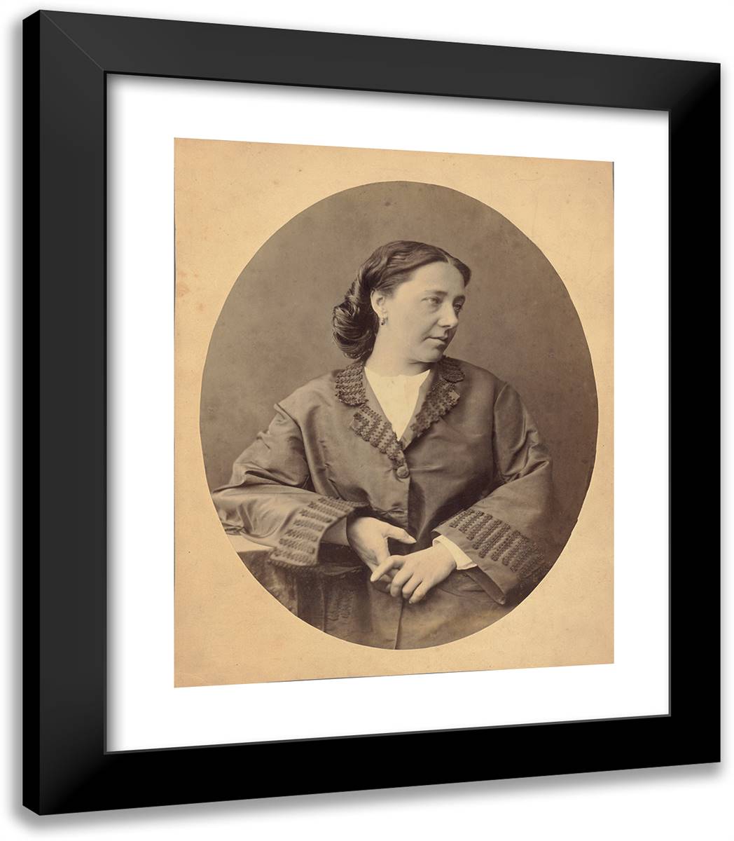 Mme Bertaux 20x23 Black Modern Wood Framed Art Print Poster by Nadar, Gaspard