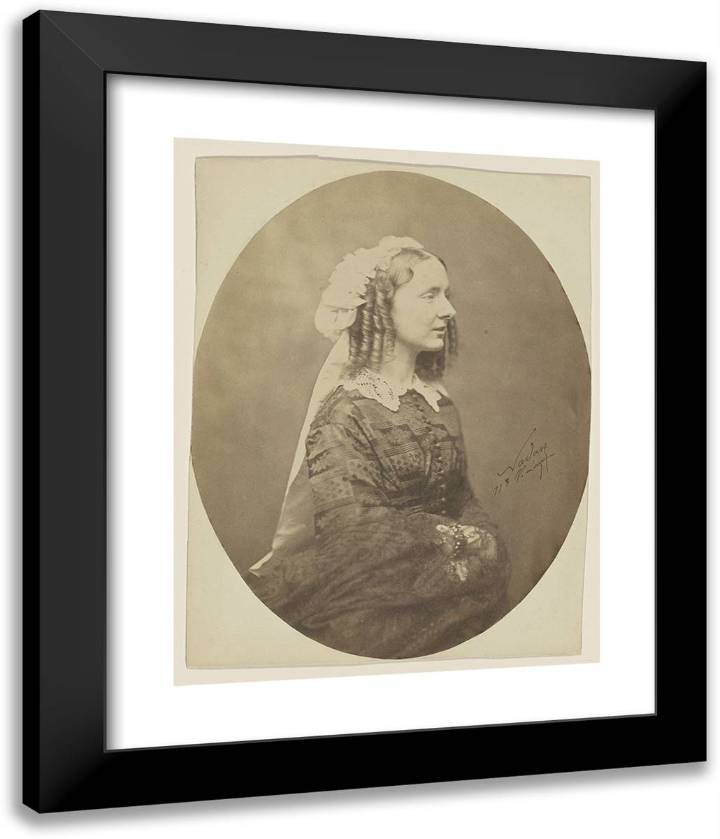 Mme E.M. Labiche 20x24 Black Modern Wood Framed Art Print Poster by Nadar, Gaspard