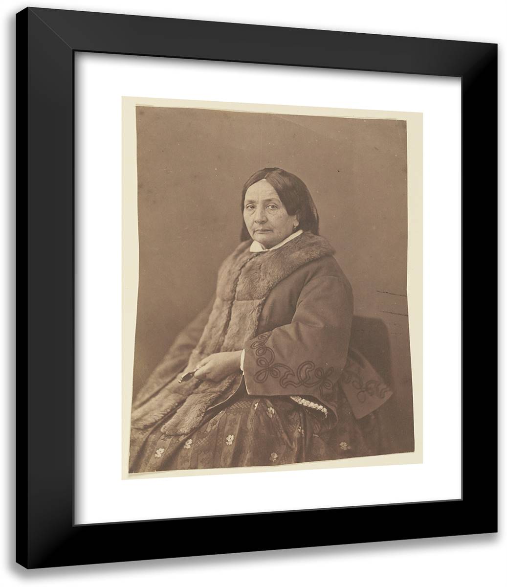 Mme Eugenie Niboyet 20x24 Black Modern Wood Framed Art Print Poster by Nadar, Gaspard