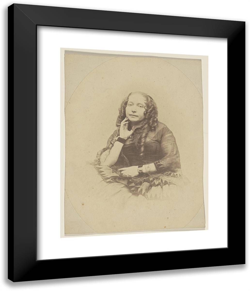 Mme Lucas 20x24 Black Modern Wood Framed Art Print Poster by Nadar, Gaspard