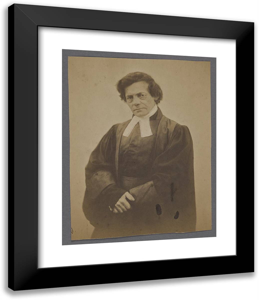 Monod, Pasteur 20x24 Black Modern Wood Framed Art Print Poster by Nadar, Gaspard