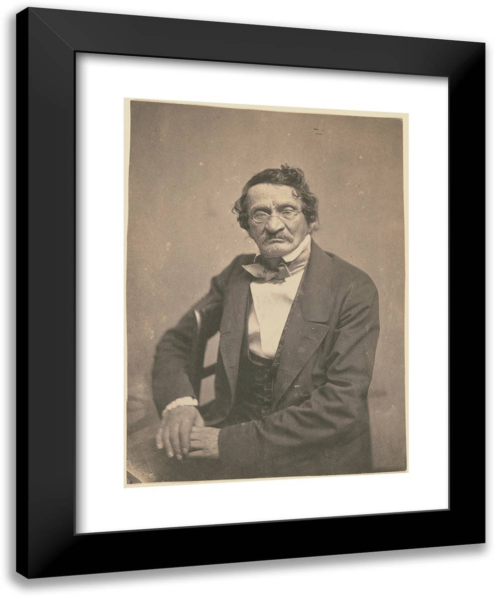Moritz Saphir, Litterateur Allemand 19x24 Black Modern Wood Framed Art Print Poster by Nadar, Gaspard