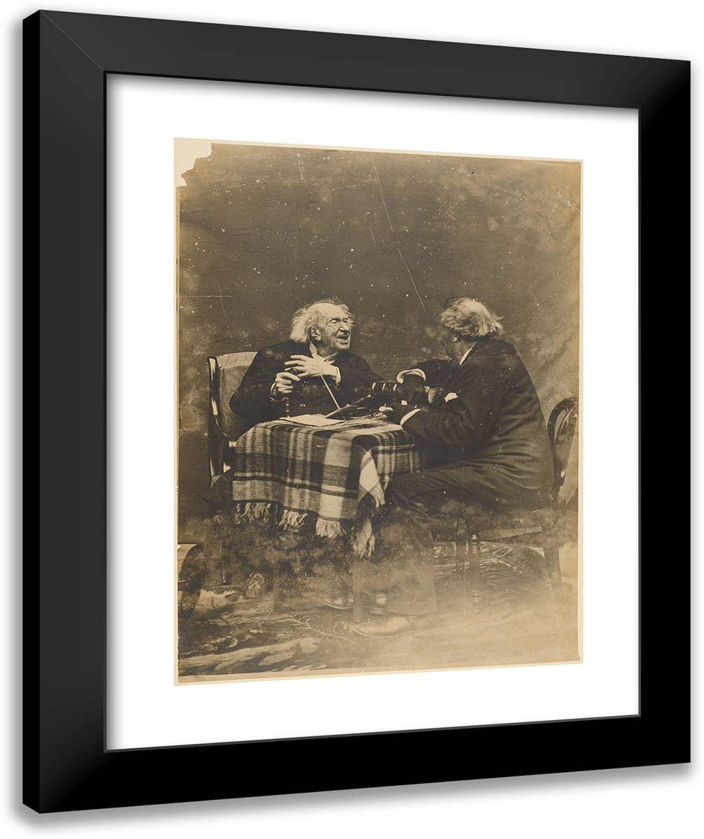 Nadar with Marie-Eugene Chevreul on His Hundredth Birthday 20x24 Black Modern Wood Framed Art Print Poster by Nadar, Gaspard