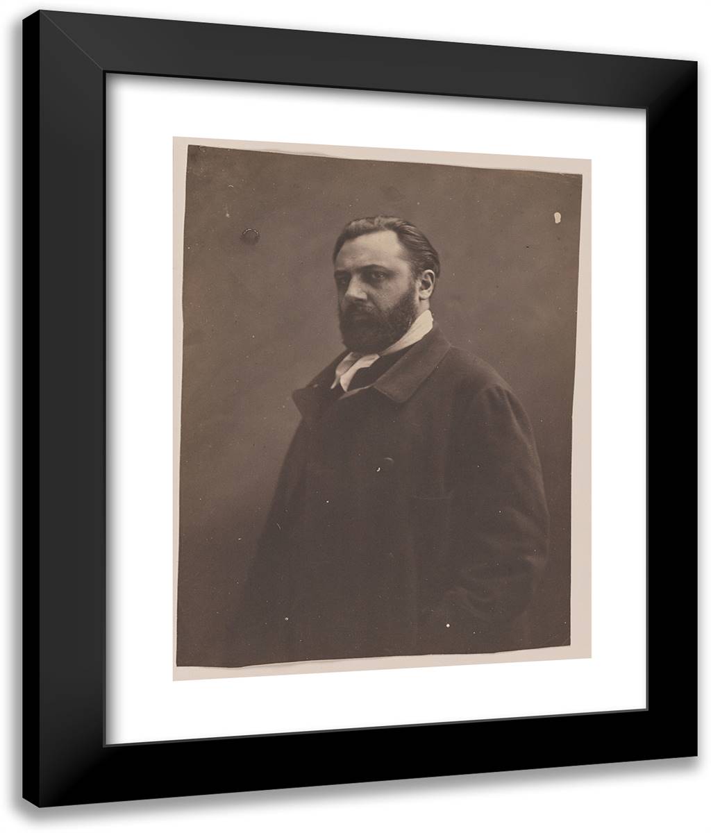 P(Ierre) Petroz, Fils Du Dr. Petroz, Critique D'Art 20x24 Black Modern Wood Framed Art Print Poster by Nadar, Gaspard