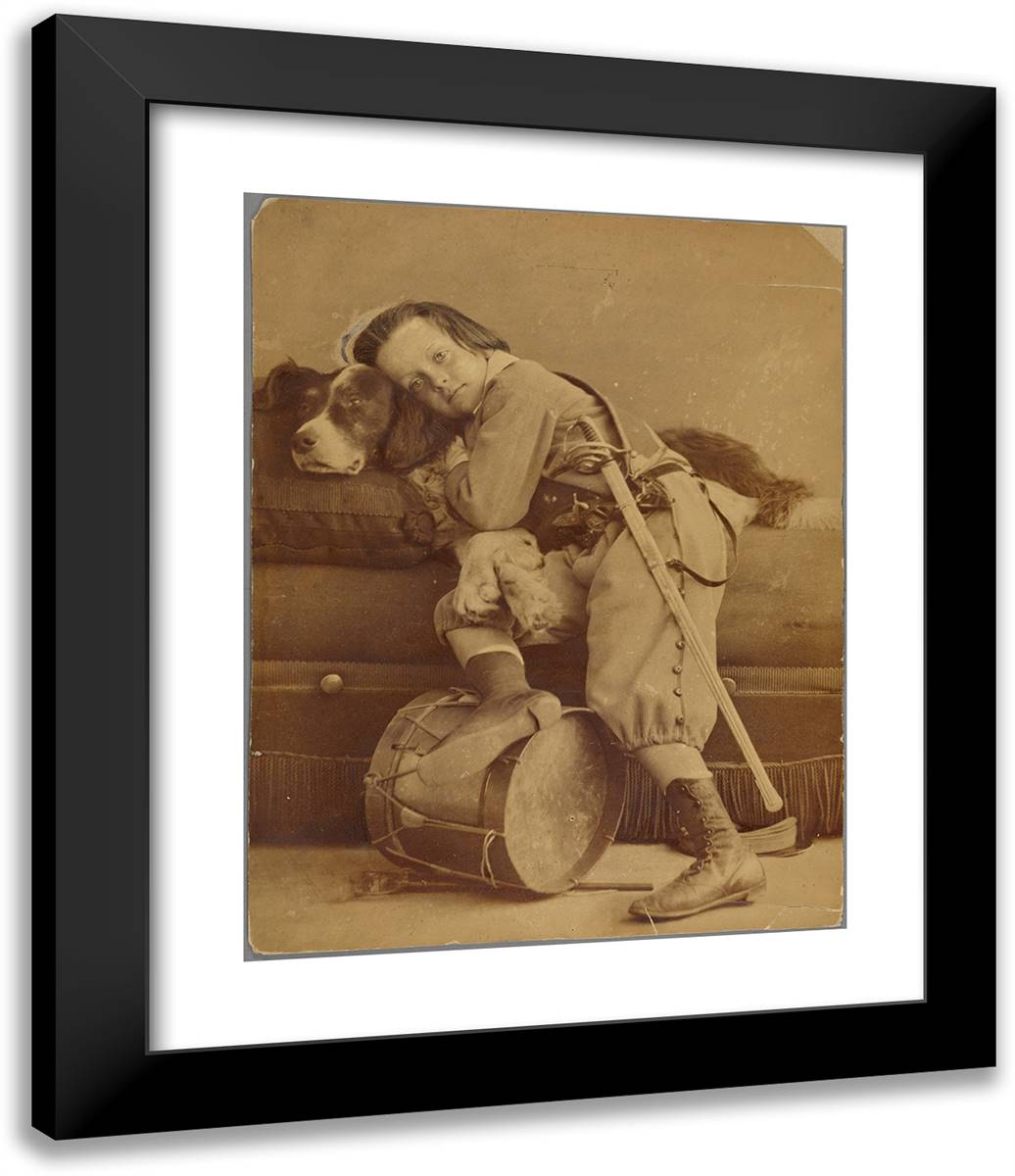 Paul and His Dog 20x24 Black Modern Wood Framed Art Print Poster by Nadar, Gaspard