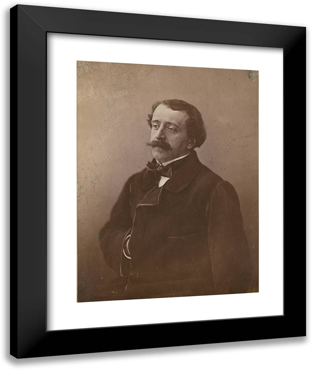 Paul De Saint-Victor, Litterateur 20x24 Black Modern Wood Framed Art Print Poster by Nadar, Gaspard