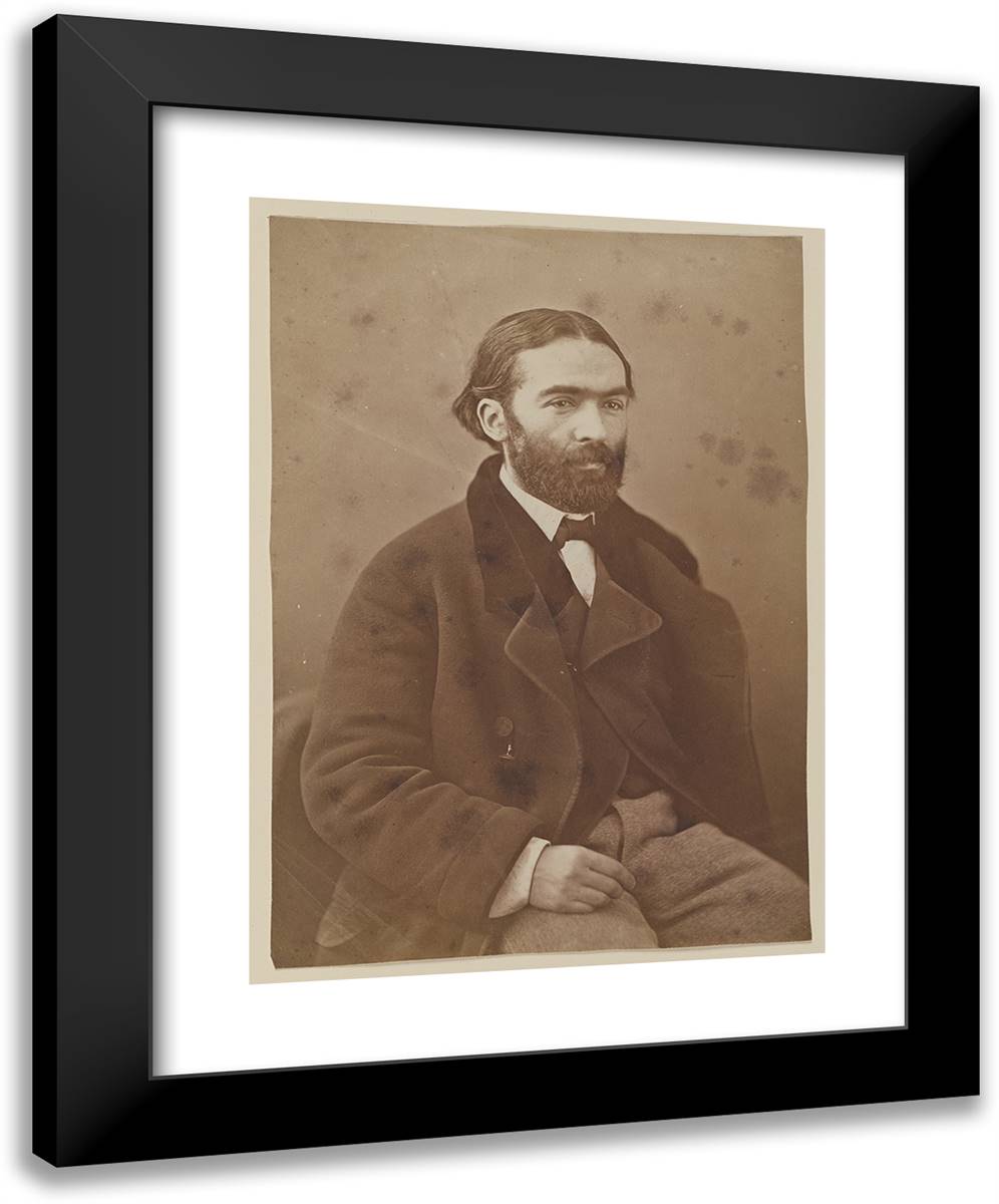 Paulin Niboyet, H(Omm)E De Lettres 19x24 Black Modern Wood Framed Art Print Poster by Nadar, Gaspard