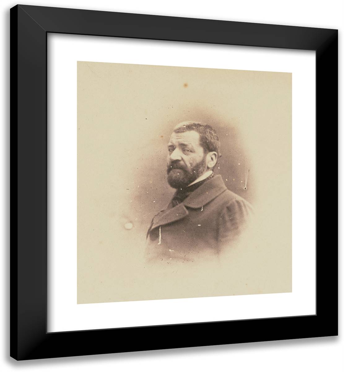 Portrait of Unknown Man 20x22 Black Modern Wood Framed Art Print Poster by Nadar, Gaspard