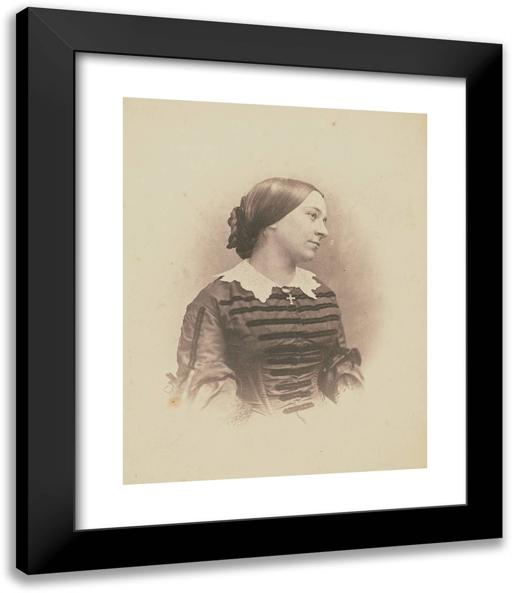 Portrait of Unknown Woman 20x24 Black Modern Wood Framed Art Print Poster by Nadar, Gaspard